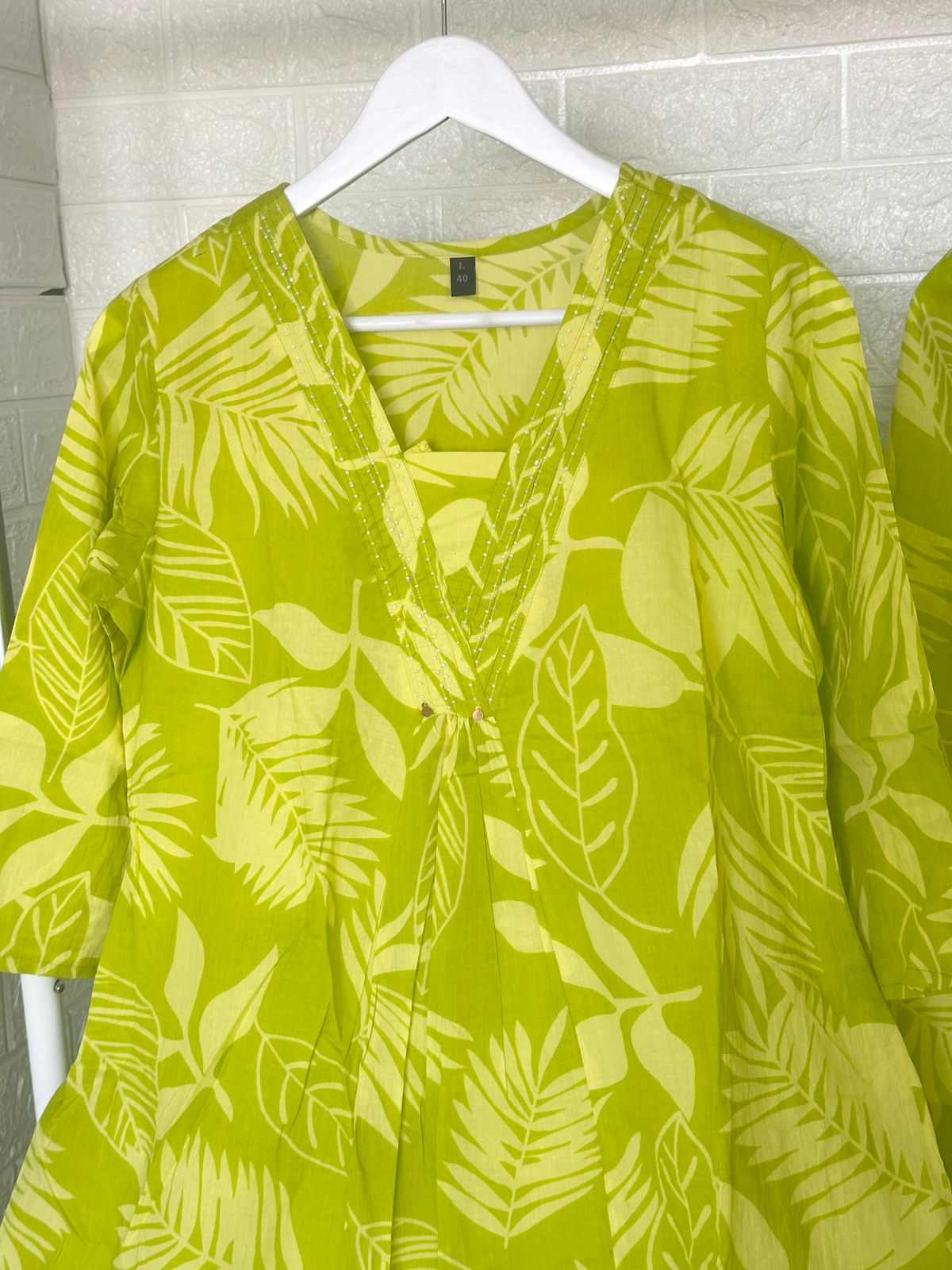 Diti Lemon Yellow Cotton Co-ord set