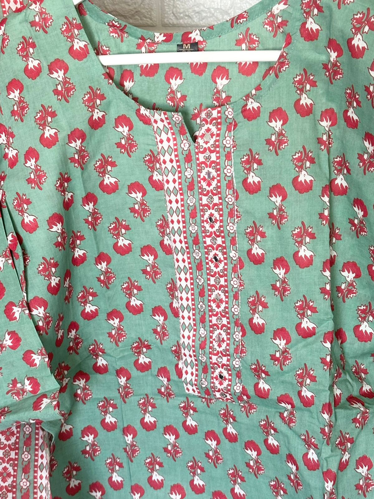 Maya Green Viscose Printed Suit Set